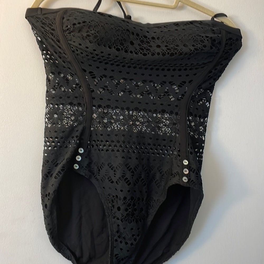 Sexy black one piece bathing suit